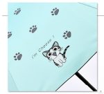 parapluie chat réversible bleu clair toile