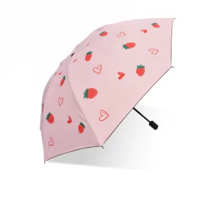 parapluie fraise rose