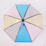 Parapluie transparent arc en ciel vue du dessus Parapluie transparent arc en ciel vue du dessus