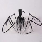 Parapluie transparent inversé noir Parapluie transparent inversé noir