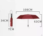 Parapluie grande taille poignée rouge informations