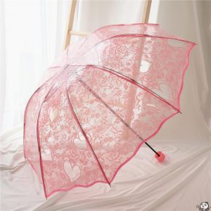 Parapluie cœur rose