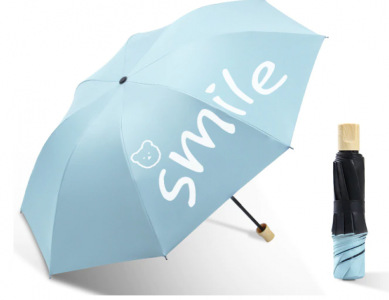 parapluie smile cyan