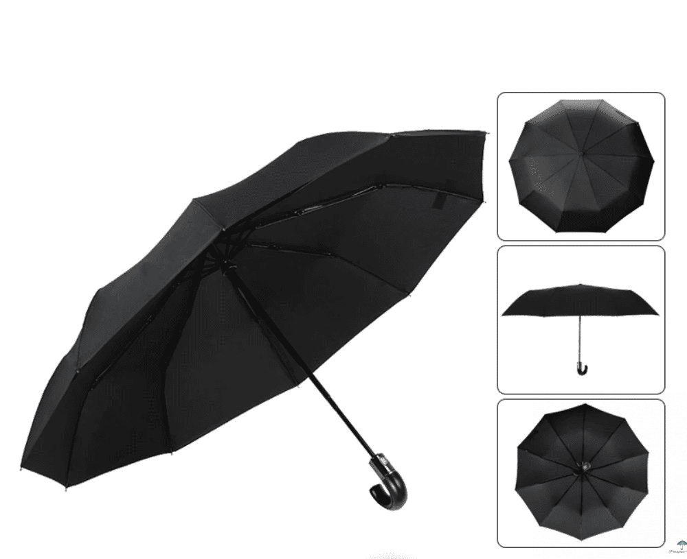 Parapluie à canne classique noir